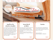 Tablet Screenshot of deliciassemgluten.com.br
